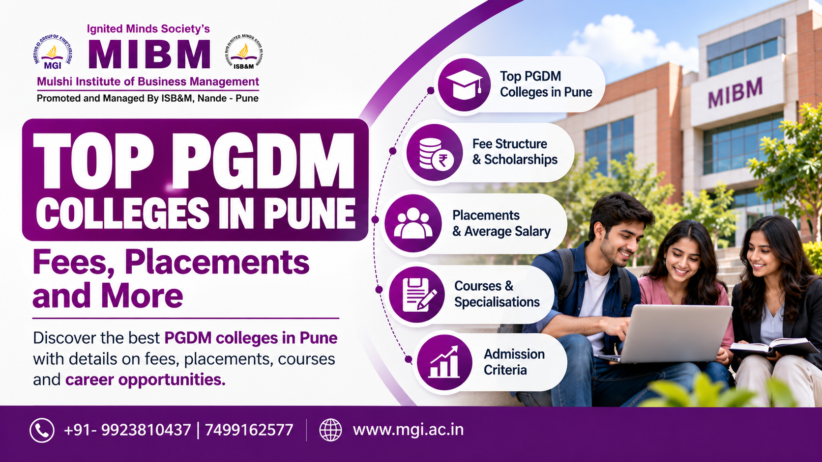 Top 10 PGDM Colleges in Pune: Fees, Admission, Placements & Specialisations